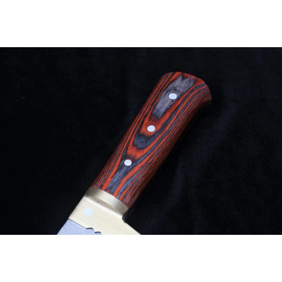 Professional Handmade Heavy Duty Meat Cleaver | High Carbon Steel Bone Crusher | 1Kg Butcher Cleaver with Color wood & Brass Handle