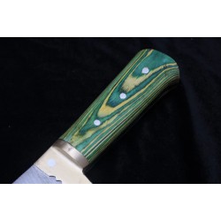 Professional Handmade Heavy Duty Meat Cleaver | High Carbon Steel Bone Crusher | 1.25kg Butcher Cleaver with Color Wood & Brass Handle
