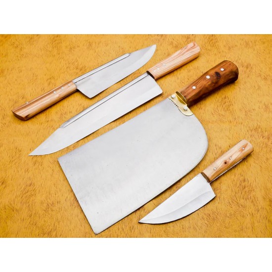 Qurbani Set ( 1KG Cleaver+3pc Stainless Steel Knives )
