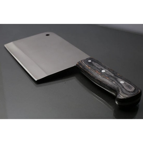 Excellent Kitchen Cleaver – Premium Quality 12Chrome Stainless Steel, Color Wood Handle ( Weight 600 Gram )