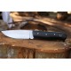 Pocket / Hunting Folding Knife In Damascus With Leather cover