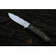 Hunting Dagger — J2 Steel · Chess wood Handle · 6-Gauge · Engraved Blade with Leather Sheath (9")