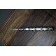 Hunting Dagger — J2 Steel · Chess wood Handle · 6-Gauge · Engraved Blade with Leather Sheath (9")
