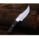 Dual-Tone Copper Damascus Folding Knife with Leather Cover