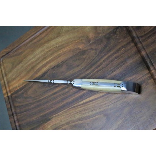 Premium Hunting Dagger (Blade J2- Bone Handle , 6 Gauge ) With Leather Cover