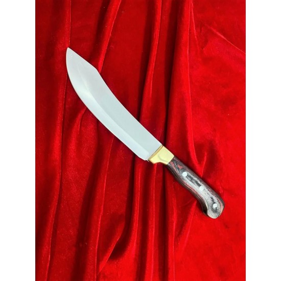 Excellent Cutlers Premium 7-Inch Blade Turkish Knife | 12C27 Stainless Steel | Color Wood Handle & Brass Bolster