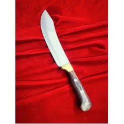 Excellent Cutlers Premium 7-Inch Blade Turkish Knife | 12C27 Stainless Steel | Color Wood Handle & Brass Bolster