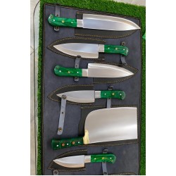 Custom Handmade CHEF SET   Blade Length 10 inchs Handle Length 5 inchs