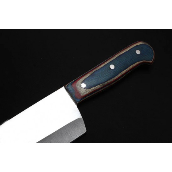 Classic 007 Knife – 12C27 Stainless Steel Blade with Colored Wood Handle (9.5” Blade)