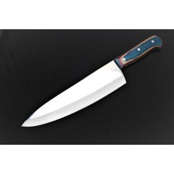Classic 007 Knife – 12C27 Stainless Steel Blade with Colored Wood Handle (9.5” Blade)