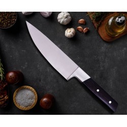 Marlins Premium Chef Knife In Japanese Stainless Steel-African Wenge Wood -12 Inch