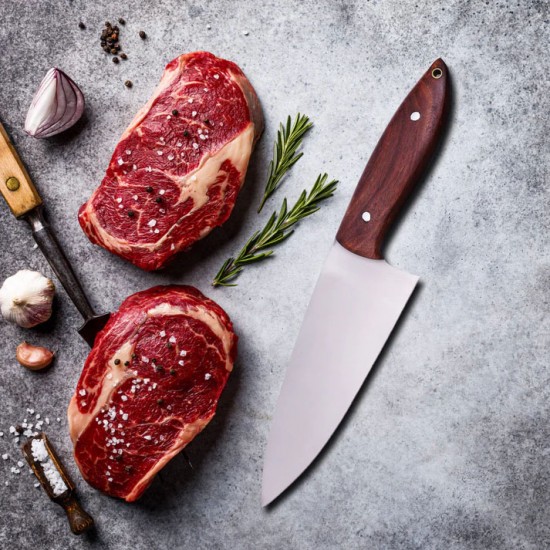 Marlins High Carbon Stainless Steel Chef Knife | Slaughter Knife Total Length 12 Inch