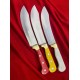 Excellent Cutlers Premium 7-Inch blade Turkish Knife | 12C27 Stainless Steel | Acrylic Handle & Brass Bolster