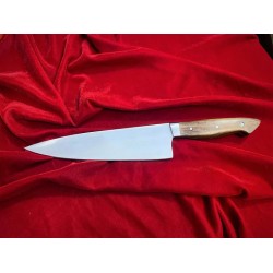 Excellent Cutlers & Knives 8" Traditional French-Style Chef Knife - 12C27 Sandvik Steel - Premium Rosewood Handle