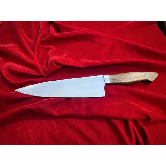 Excellent Cutlers & Knives 8" Traditional French-Style Chef Knife - 12C27 Sandvik Steel - Premium Rosewood Handle