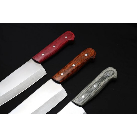 Classic 9.5" Professional Slaughter Knife – Color Wood Handle and 12c27 Stainless steel Blade