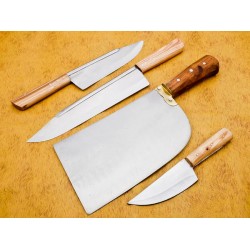 Qurbani Set ( 1KG Cleaver+3pc Stainless Steel Knives )