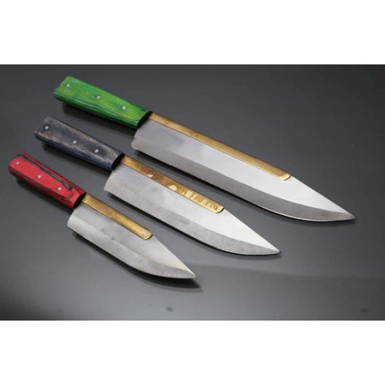 3Pcs Azan Funder Steel Knives Set