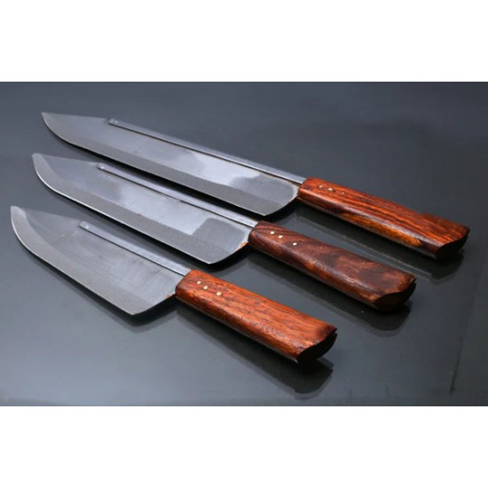 Jannat & June 3-Piece Slaughter Knives Set High Quality Funder Steel Blade |Blade Sizes – 6 Inch, 8 Inch, and 10 Inch