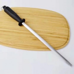 Professional 12-Inch Stainless Steel Honing / Sharpening Kitchen Rod